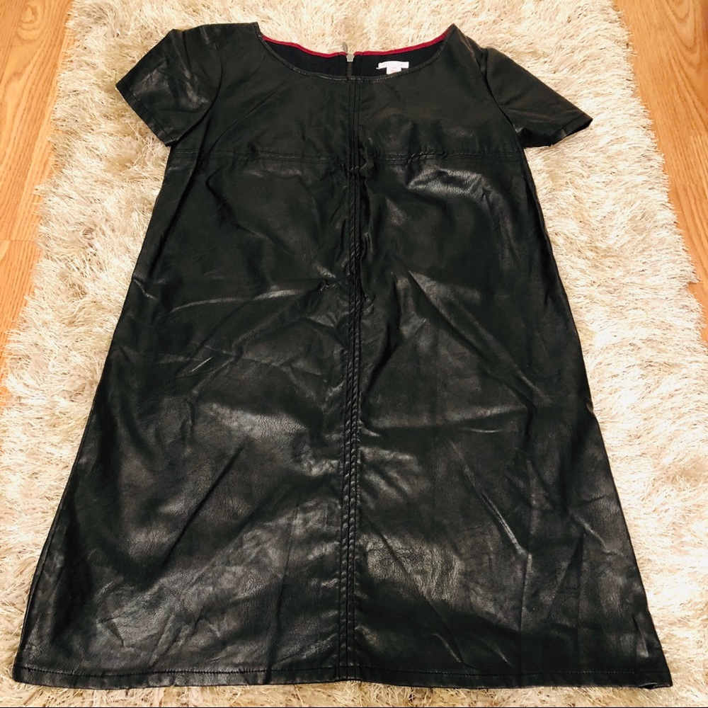 Faux leather dress